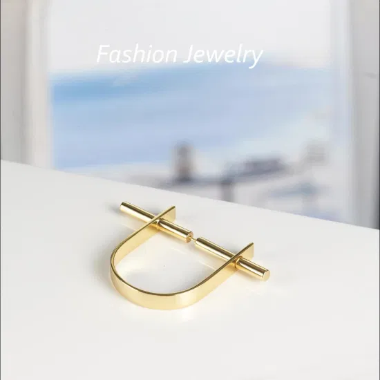 Joias de alta qualidade 18k banhadas a ouro joias de latão em forma de u brincos de argola de ouro para mulheres presente joias minimalistas joias da moda atacado
